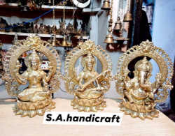 Laxmi Ganesh Saraswati Statue in Brass in Delhi