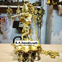 Hanging Diya with Krishna Statue