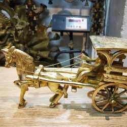 Decorative Items Brass Horse Cart