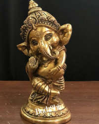 Pure Brass Ganesha Idol in 