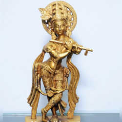 Fine Brass Handicrafts Krishna Idol