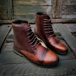 Brown Lace up Angle Boot for Men in Delhi