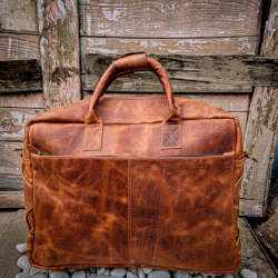Brown Leather Laptop Bag