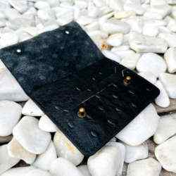 Ebony Black Leather Card Holder