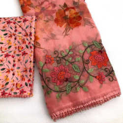 Chiffon Floral Print Saree in Surat
