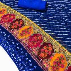 Georgette Lehriya Print Sarees
