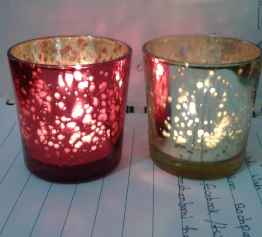 Mercury Glass Candle Holder