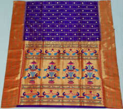 Powerloom Pure Silk Paithani Saree