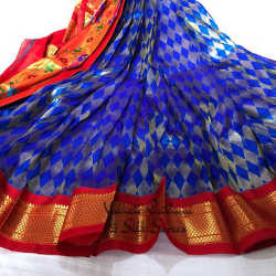 Pure Silk Maharani Brocade Paithani Saree