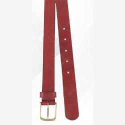 Burgundy Womens Leather Belt