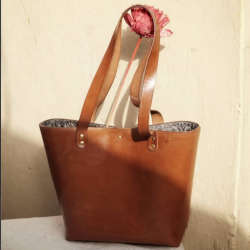 Handmade Leather Tote Handbag for Women