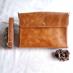 Shoulder Unisex Leather Sling Bags