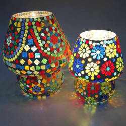 Stylish Glass Mosaic Table Lamp in 