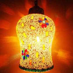 Contemporary Glass Mosaic Pendant Lamp