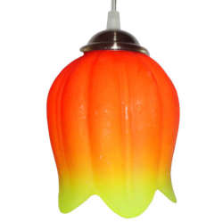 Flower Shape Glass Hanging Lamp