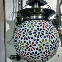 Round Glass Mosaic Hanging Lamp in Firozabad