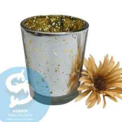 Silver Mercury Glass Candle Holder