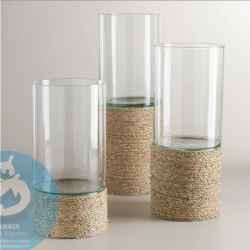 Roped Glass Candle Holder