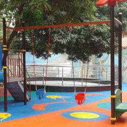 Play Area Double Baby Swings
