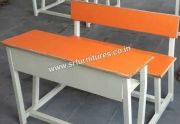 Wooden School Bench