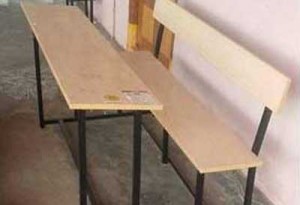 Wooden School Bench