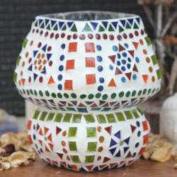 Handmade Glass Mosaic Table Lamp in 