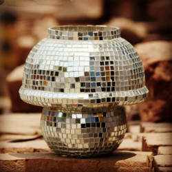 Dome Shape Glass Mosaic Table Lamp in 
