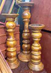 Wooden Candle Holders