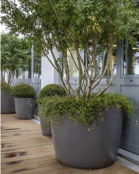 Fiberglass Garden Flower Planter Pot in 