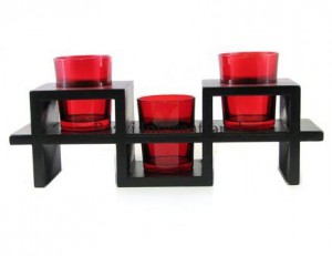 Wooden Votive Stand