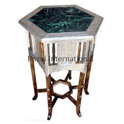 Wooden Hexagonal Tables in 