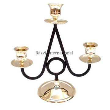 Brass 3 Candles Holder