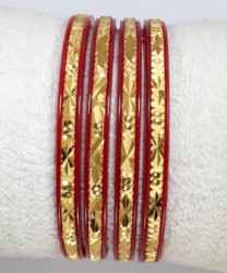 GOLD PLATED POLA BANGLES in 
