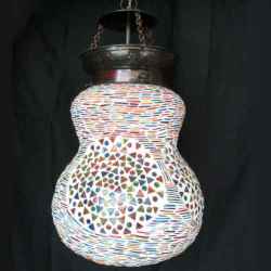 Mosaic Glass Hanging Light in 