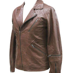 Casual Brown Colour Leather Jacket for Men in Delhi