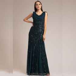 Hand Beaded Ladies Evening Wear in Noida