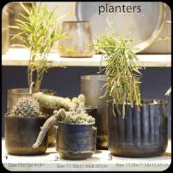 Round Metal Planter in 