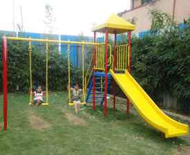 Playground Slide and Swings