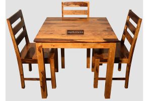 Four Seater Sheesham Wood Dining Table for Home Furniture in 