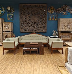 Solid Wood Sofa Set