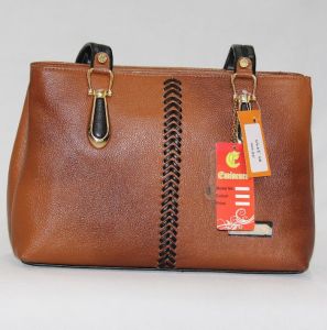 Brown Leather Satchel Ladies Handbags in 