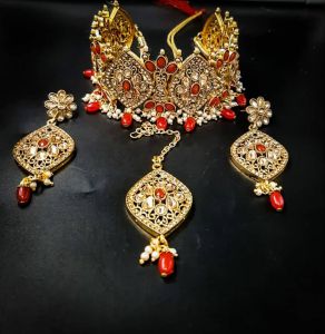 Choker Jewellery Gold Finish