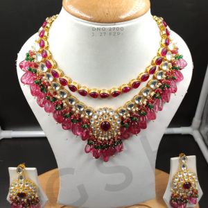 Kundan Necklace with Earrings