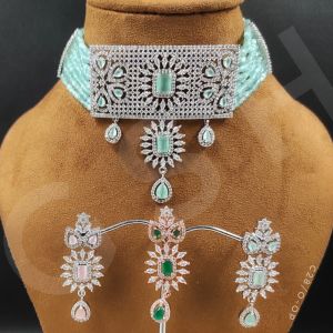 American Diamond Choker with Earrings