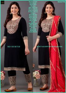 Ladies Kurtis Rayon Slub