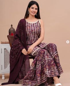Pure Muslin Kurtis 3 Piece Set