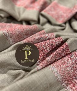 Hand Woven Multicolour Pashmina Shawls with Sozni work