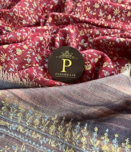 Hand Woven Double Side Embroided Pashmina Shawls