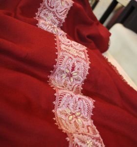 Coloured Leh Pashmina Shawls with Embroidery