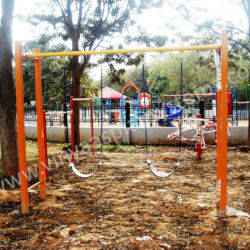 Playground Double Swing with Belt Seats in 
